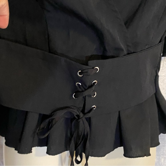 PLT crepe corset top SZ 10, GUC back zip, very little stretch, length 17” cute - Picture 4 of 11